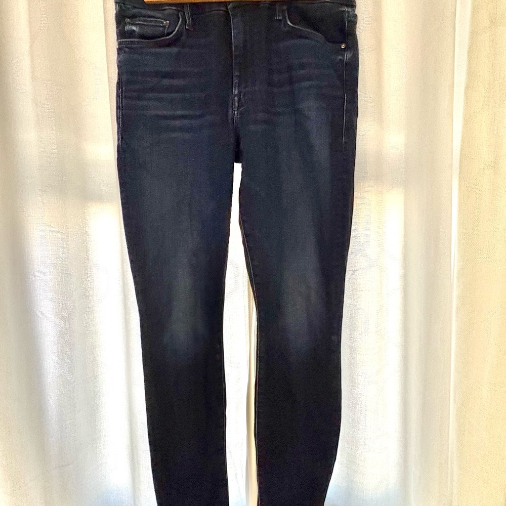 MOTHER Women’s Skinny Jeans in Dark Blue Wash